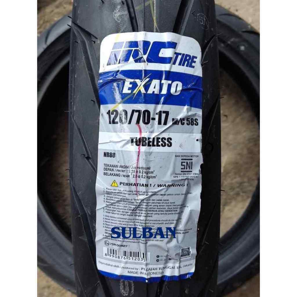 Ban Motor IRC EXATO NR 88 size 120/70 R17 - Tubeless Ban Depan CBR 150R, CBR250RR, CB150R Streetfire