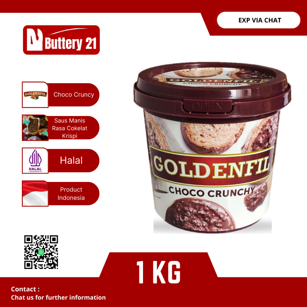 

GOLDENFIL CHOCO CRUNCHY 1 KG/SELAI COKELAT CRUNCHY 1 KG/SELAI COKELAT KRISPI
