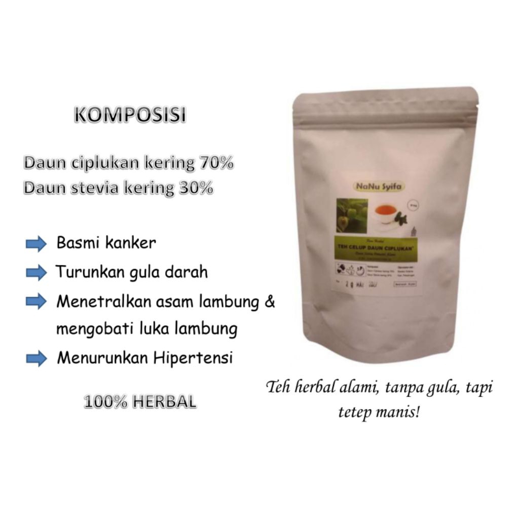 

Ciplukan Tea (NaNu Syifa Teh Celup Daun Ciplukan)