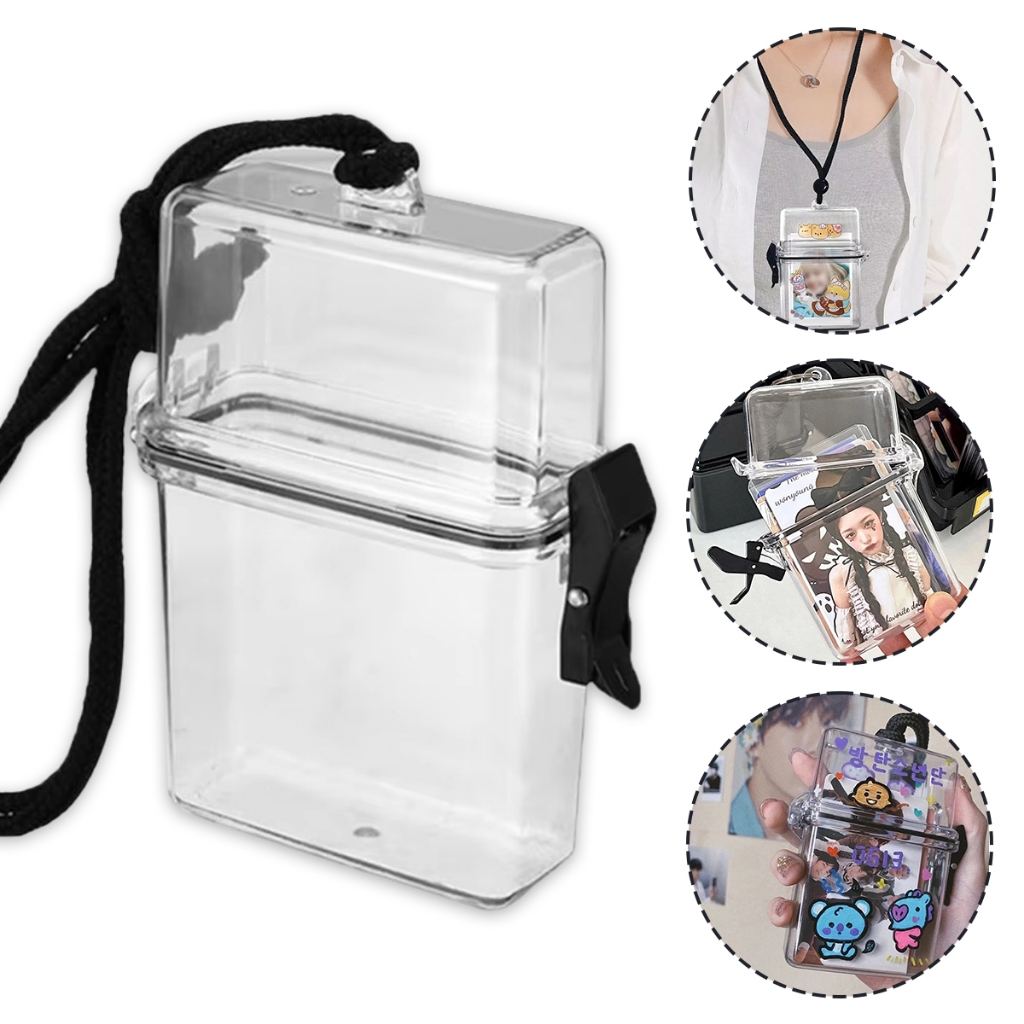Tempat untuk photocard Ins KPOP Collect card Kotak Case Transparan Wadah Photocard Toploader Kedap A