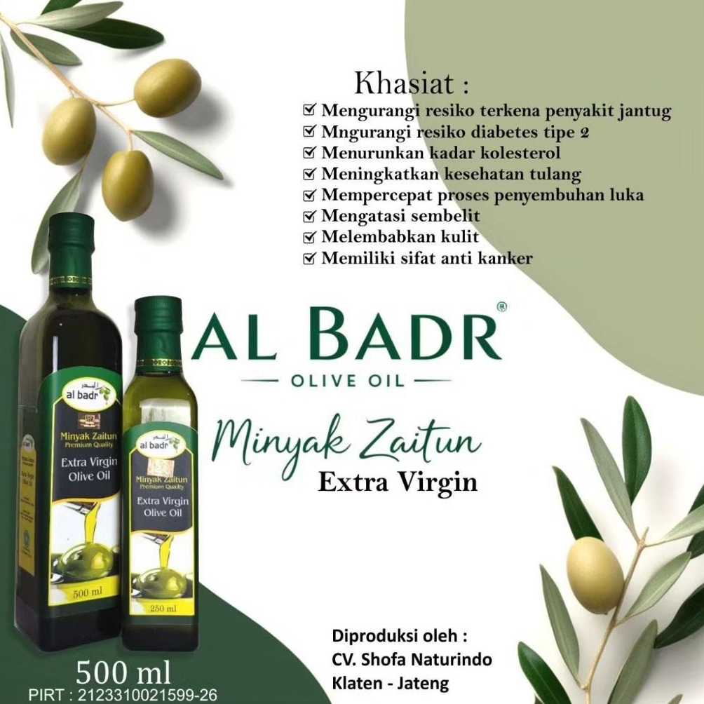 

Minyak Zaitun Extra Virgin Al Badr Solusi Menjaga Gula Darah Tetap Stabil Normal.