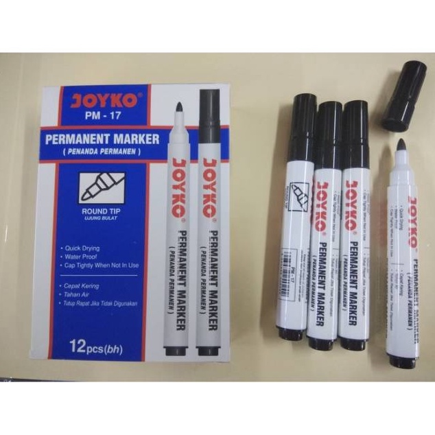 

KODE J38C Spidol Permanen Marker Joyko PM17 LUSIN