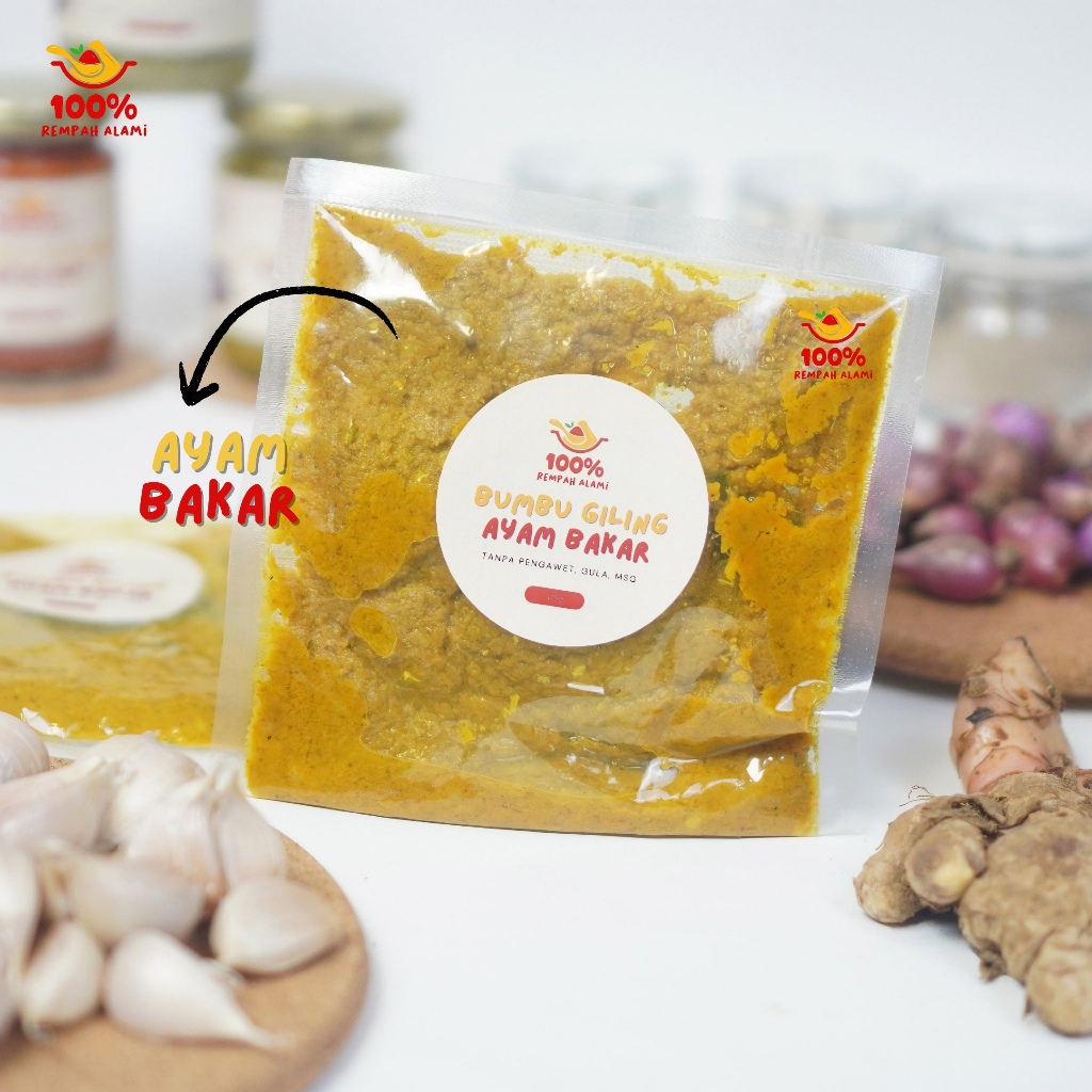 

100persen - Bumbu Ayam Bakar Padang Gilingan Basah Instan Racik Masak Dapur 125gr