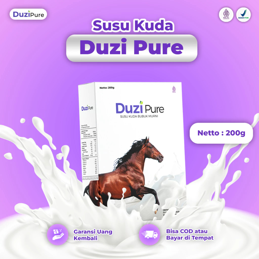 

DuziPure Susu Kuda Dubuk Murni Netto 200g