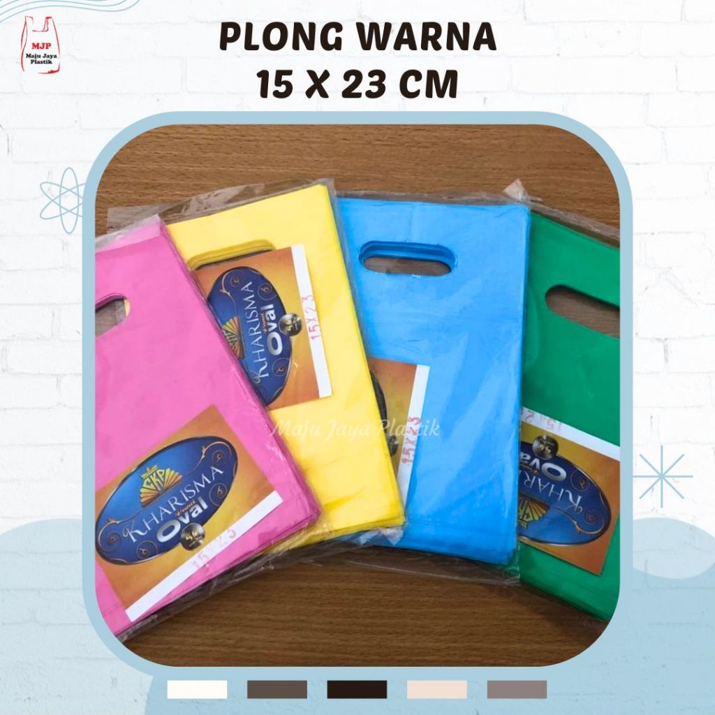 (50 Pcs) Plastik Packing Plong POND OVAL 15x23 cm | Kresek Souvenir Olshop Polos Motif Lucu