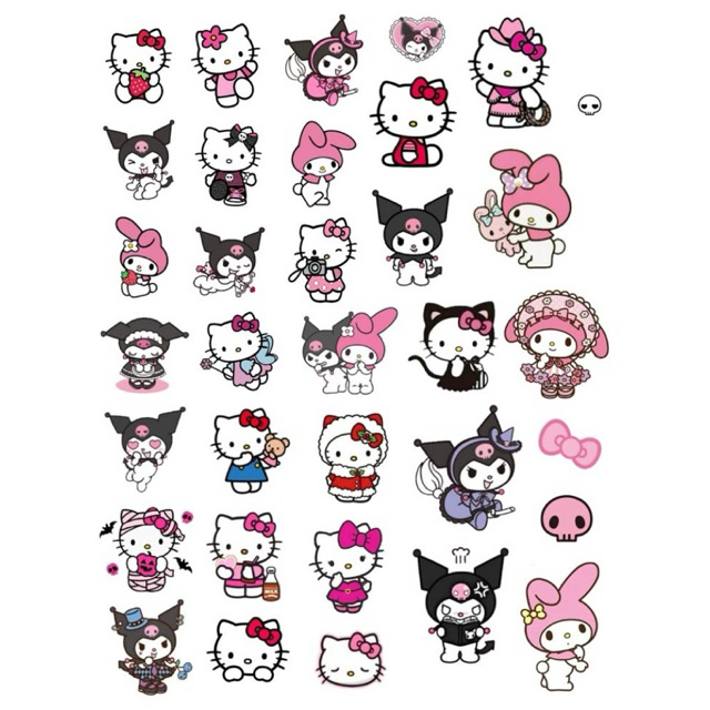

50 PCS Stiker Hello Kitty free 7 random stiker laptop anti luntur