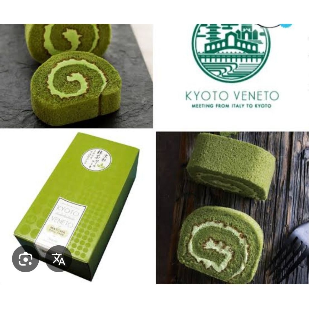 

KYOTO VENETO MATCHA ROLL CAKES WITH MILK CREAM BOLU GULUNG MATCHA