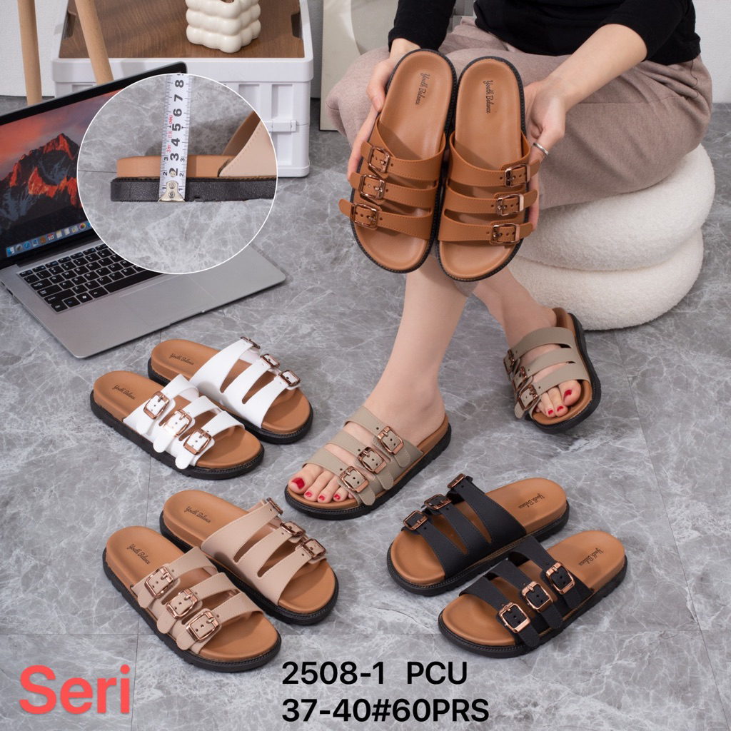 Sandal Balance Viral Tali 3 Wanita