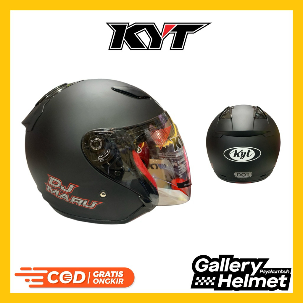 (COD) KYT DJ Maru Hitam/Black Doff