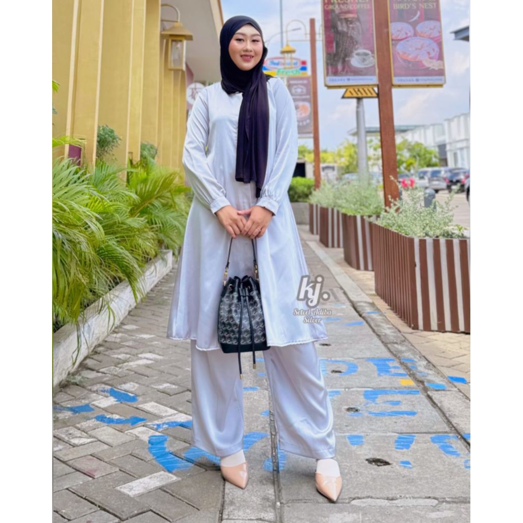 MUJI FASHION | Setcel Molina - OOTD Wanita Kekinian - setelan Celana Terbariu - Setcel Bahan Bambo S