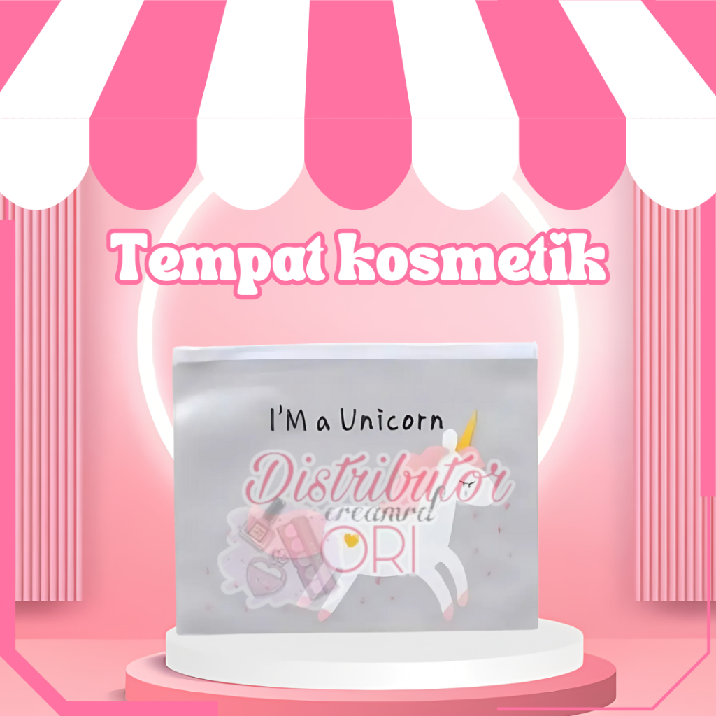 Tempat kosmetik / tas kosmetik transparan / dompet kosmetik transparan
