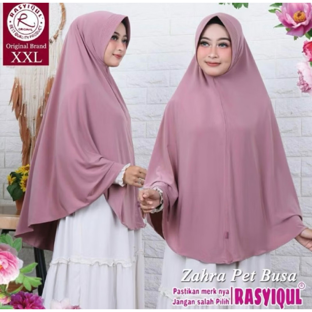 Jilbab Rasyiqul Original  Ukuran XXL Pet Busa