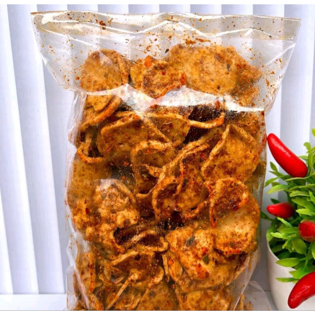 

Basreng bulat /Basreng Koin Pedas Daun Jeruk 500gram