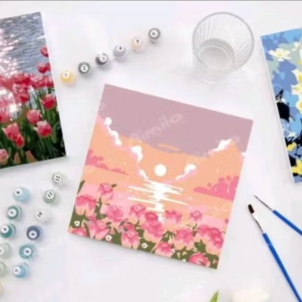 

Paint By Number 20x20 Lukisan Kanvas DIY Digitall Painting Kit With KANVAS