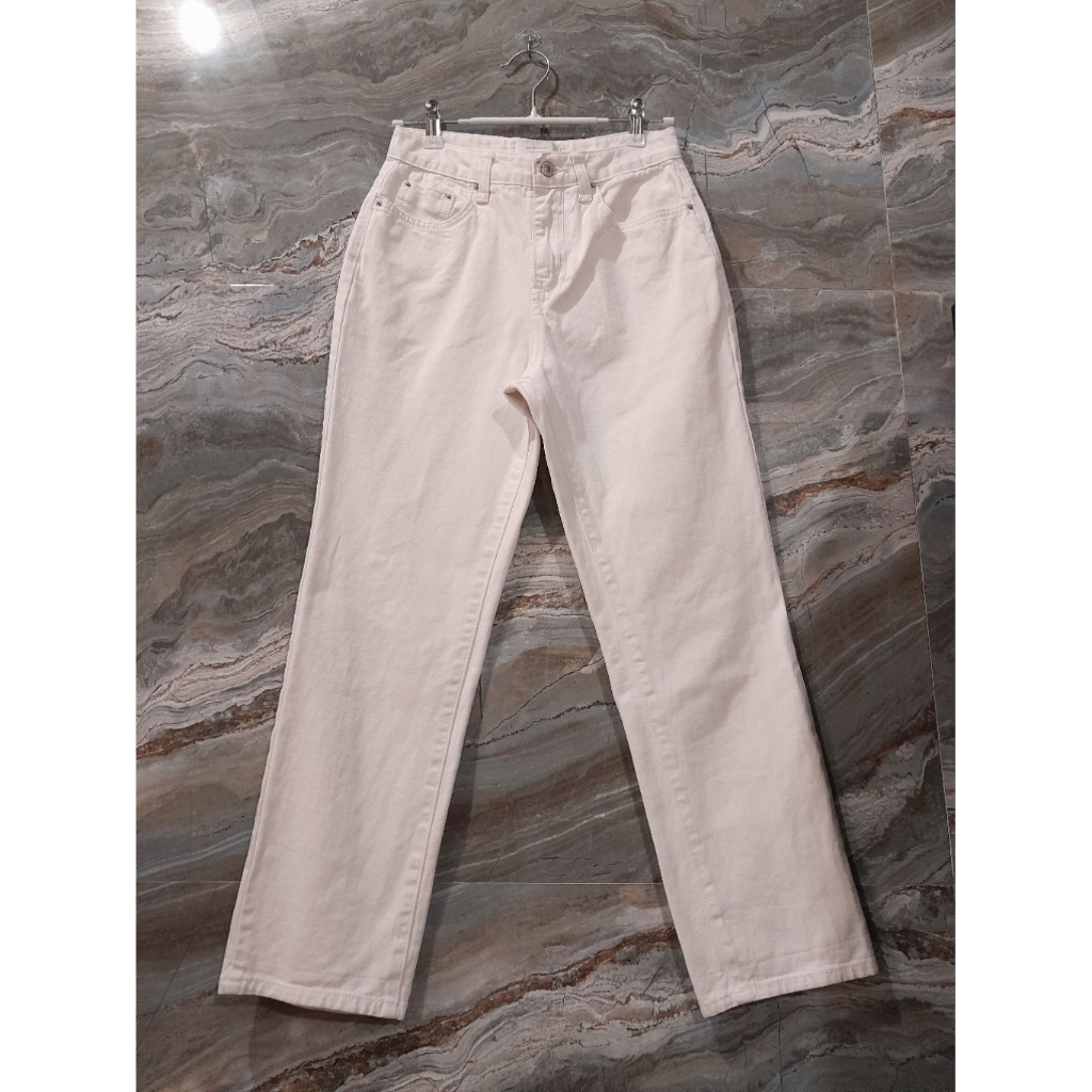 Boyfriend Jeans Putih, Celana Boyfriend Jeans, Celana Bf