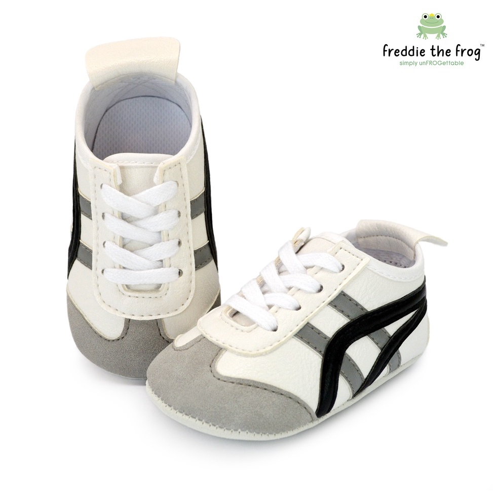 KODE H23V Prewalker  Sepatu Bayi  Baby Shoes  Freddie the Frog  Tgr White
