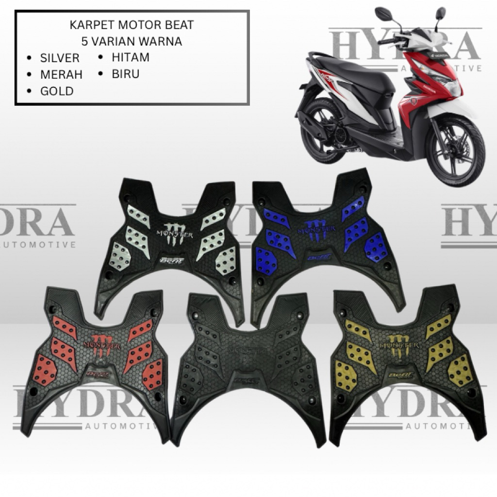 KARPET MOTOR BEAT FI 2017 2018 2019 ALAS PIJAKAN KAKI MOTOR BEAT FI PREMIUM BORDES SABLON BEAT FI