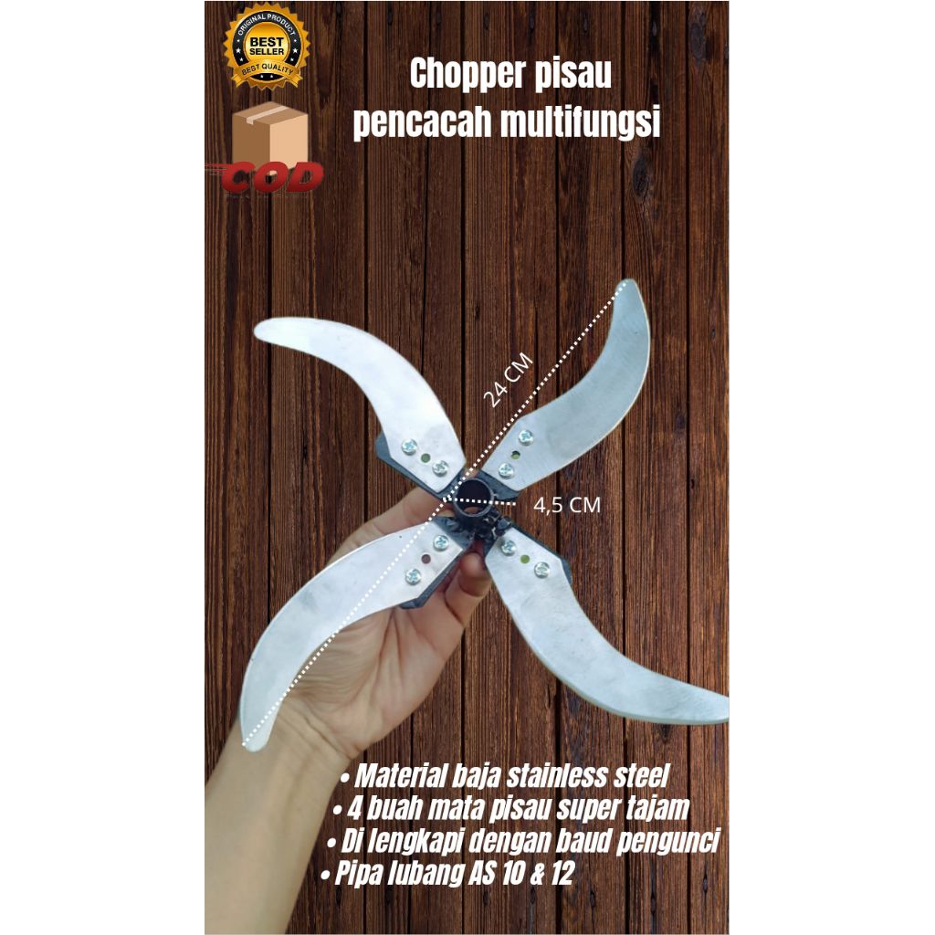 Chopper pencacah multifungsi model pisau besar biasa pencacah sayuran untuk pakan ternak anda