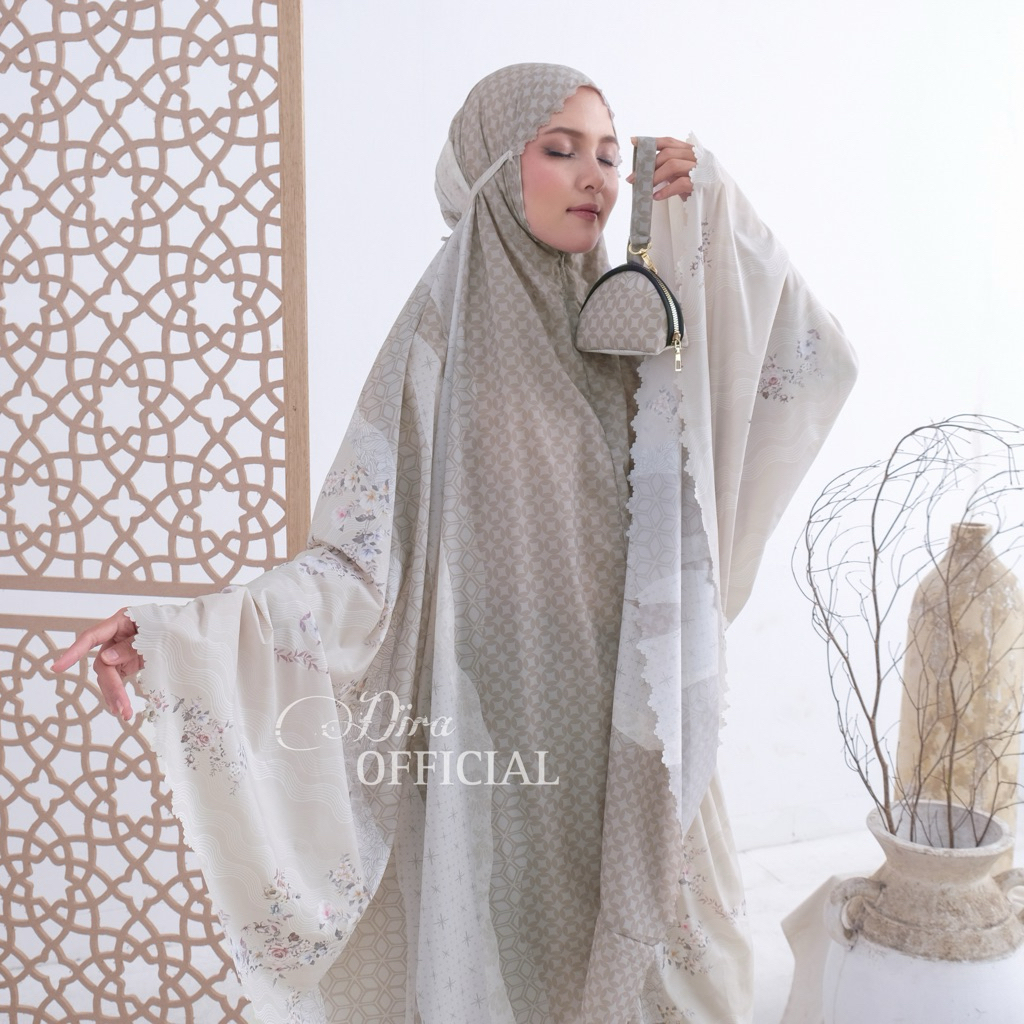 Discount Dira - Mukena Traveling Parasut Premium Jumbo Motif 2 In 1 Set Sajadah Mukena Traveling