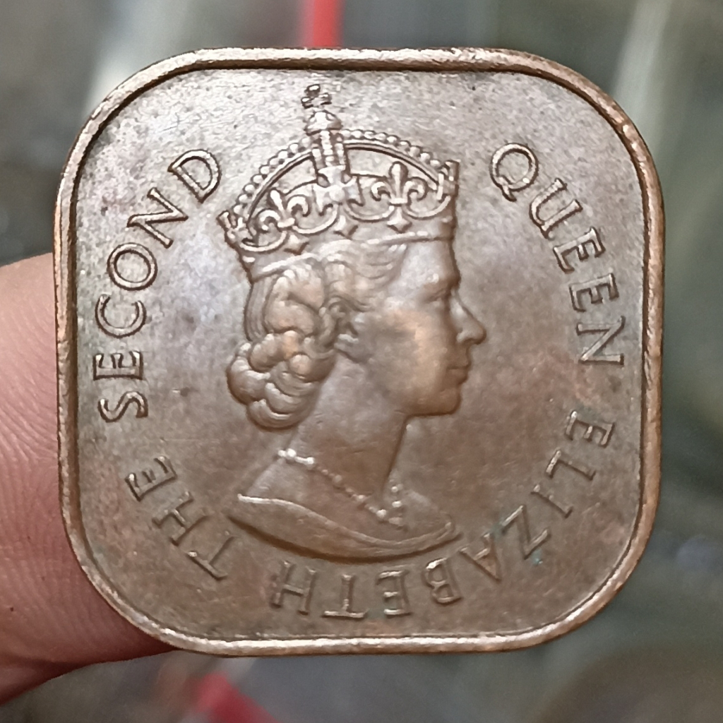 Koin Kuno Malaya and British Borneo (British Malaysia) 1 Cent - Elizabeth II Tahun 1957