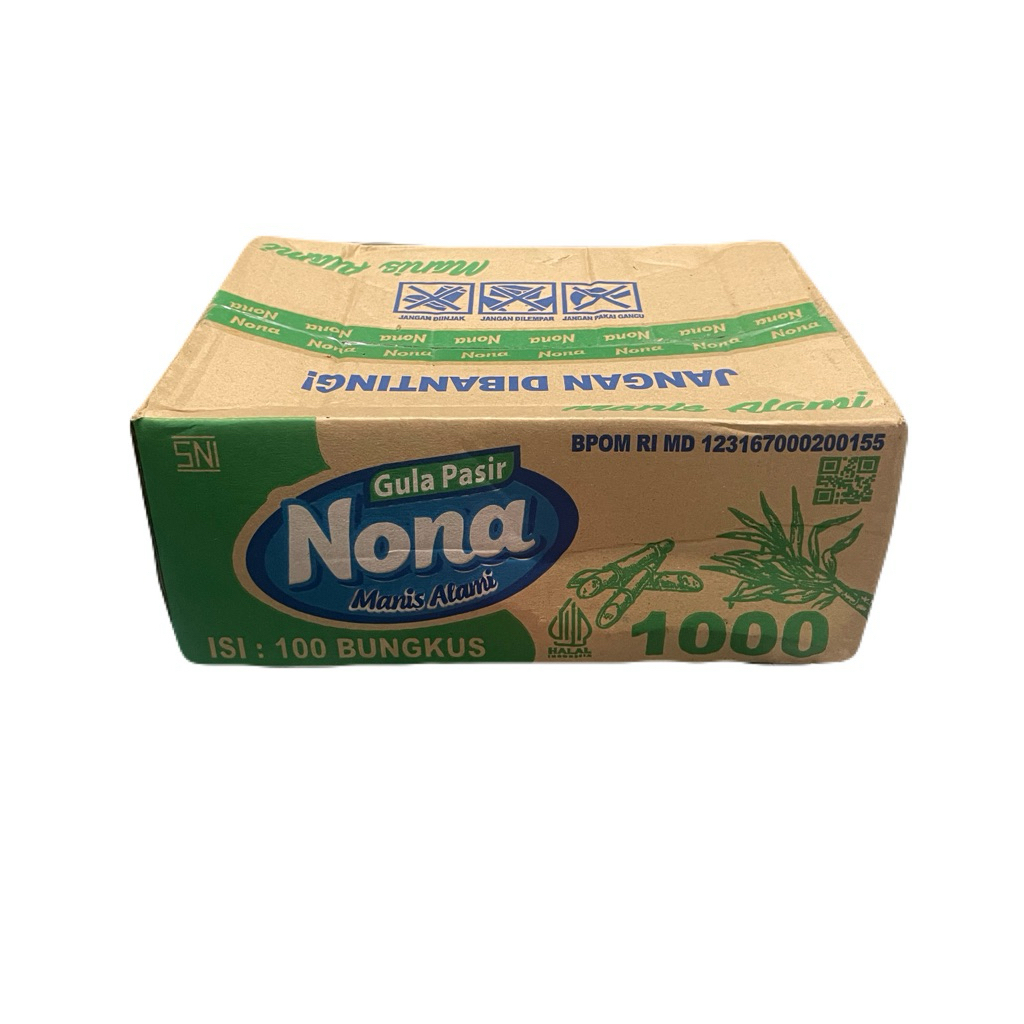 

gula pasir nona eceran 1000 ( 1 dus ) / gula putih renceng / gula pasir nona renceng
