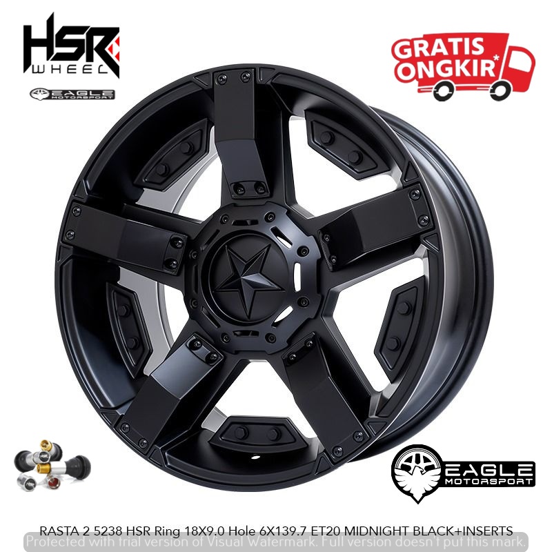 Velg Mobil Ring18 HSR RASTA 2 5238 Fortuner  Fortuner Hardtop Hilux Double Land Cruiser Prado