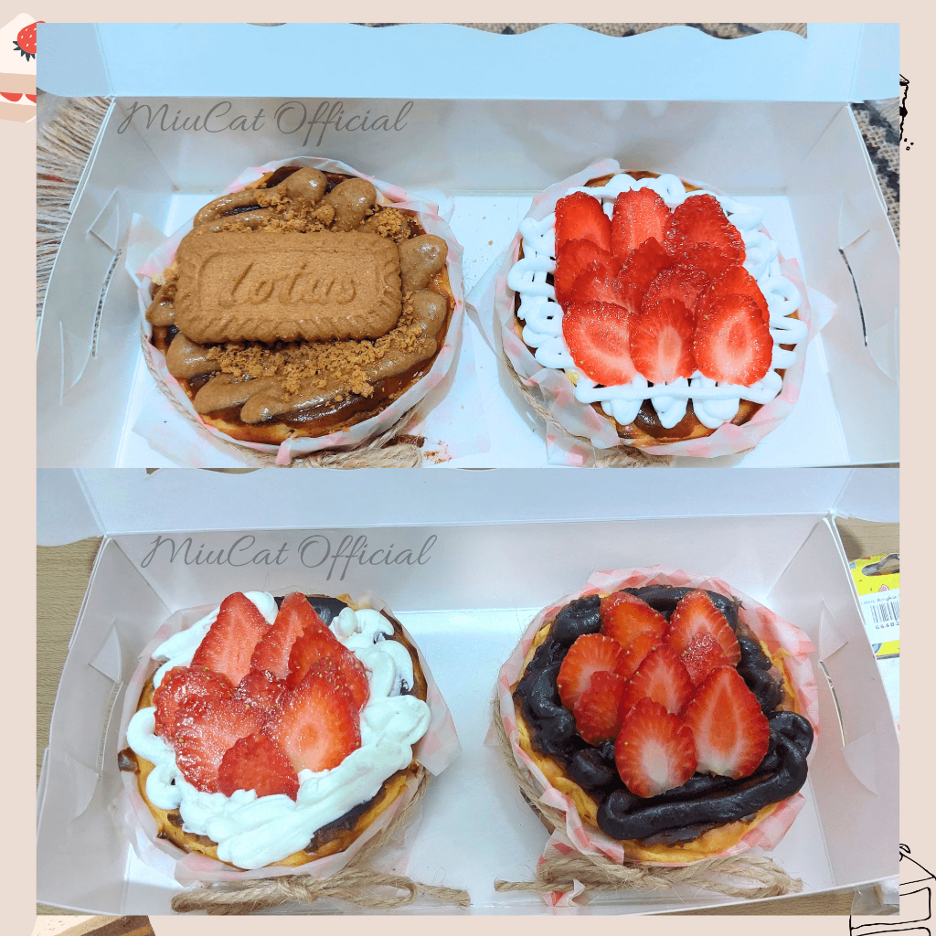 Mini Basque Burnt Cheesecake / Bento Cake / Kue Ulang Tahun/Birthday Cake/Hadiah Ulang Tahun/Hampers