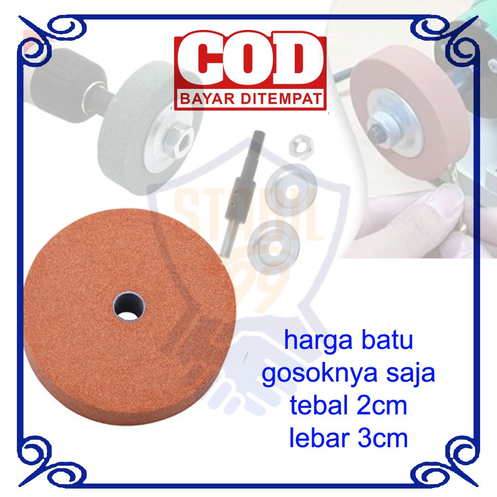 Batu Duduk Poles Asah Gosok Spindle Adapter Bench Grinder Pengubah Bor Jadi Gerinda