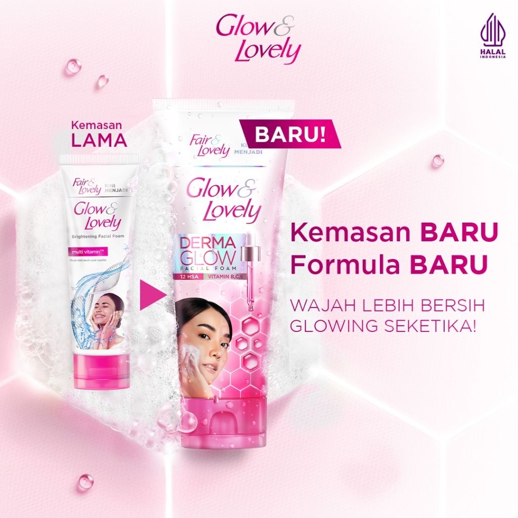 glow n lovely facial foam 100g / glow and lovely facial wash 100ml / fair n lovely facial wash / fac