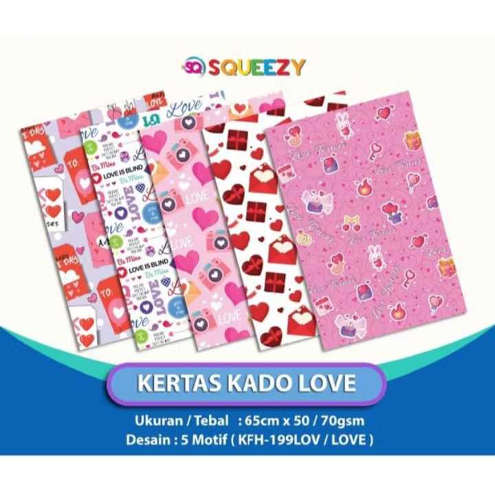 

Kertas kado SQUEEZY kertas kado fancy GROSIR!!! 1 rim 50 lembar
