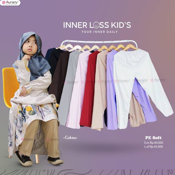KODE K53K Celana Inner loss kids anak daleman gamis celamis sd tk murah legging leging panjang katun