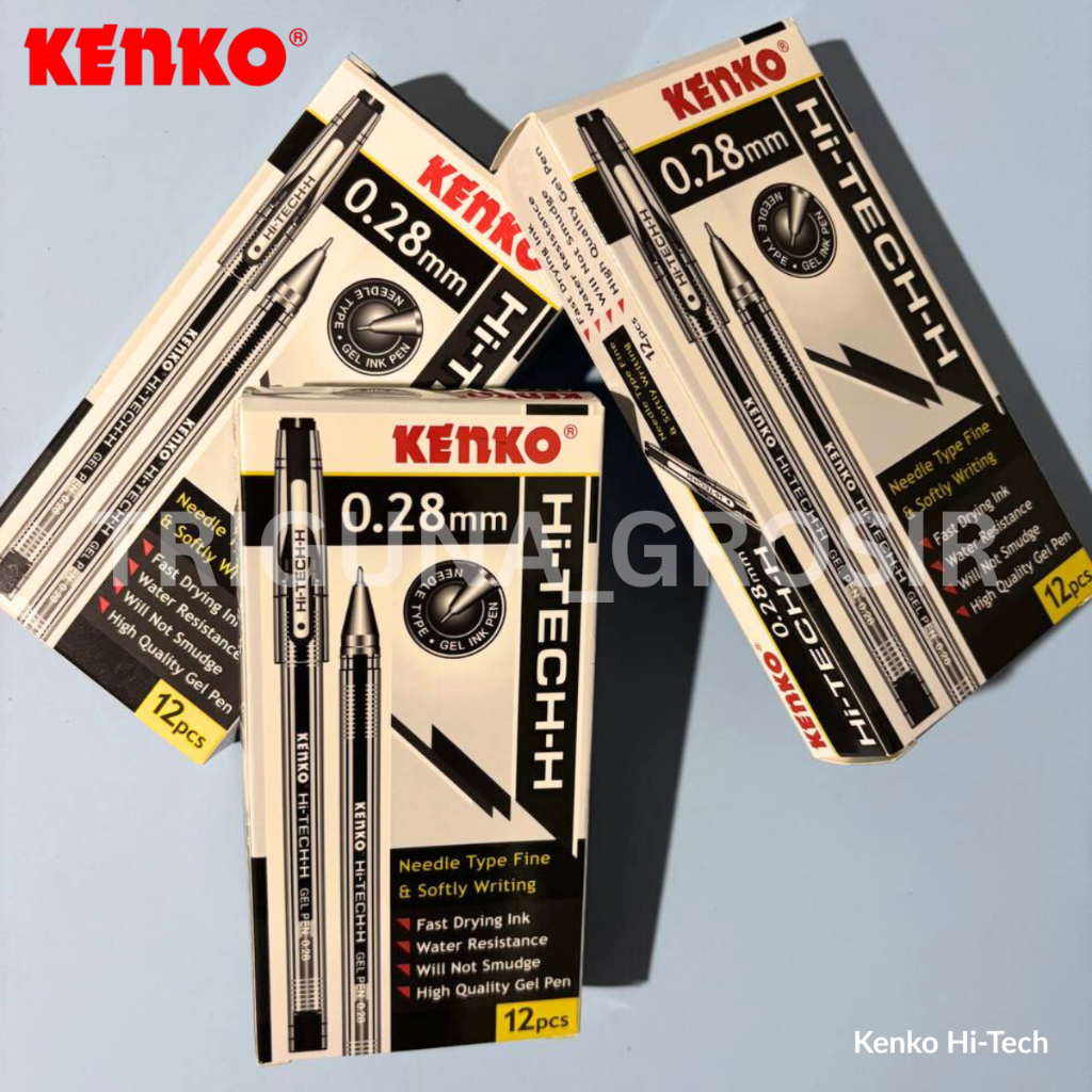 

Dck Pulpen Gel Kenko Hi Tech Hitam 0,28mm (12 pcs)