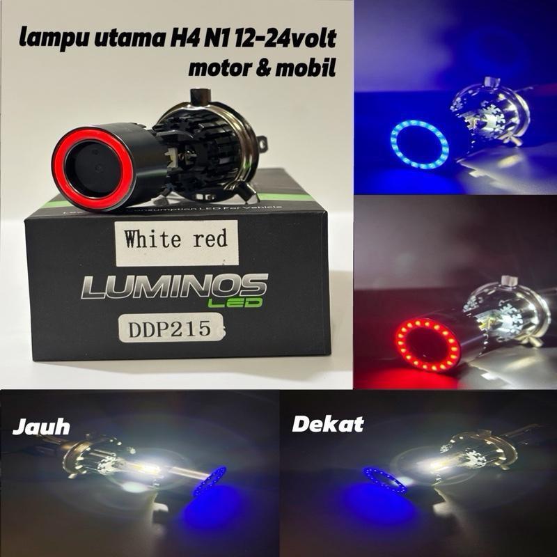 Lampu Utama Headlamp Headlight LED MOTOR MOBIL luminos N1-H4 25 Watt Angel Eyes DDP215