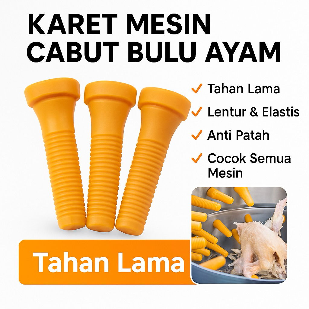 KARET PERONTOK BULU AYAM | KARET MESIN CABUT BULU AYAM | KARET PLUCKER | KARET MESIN BUBUT AYAM