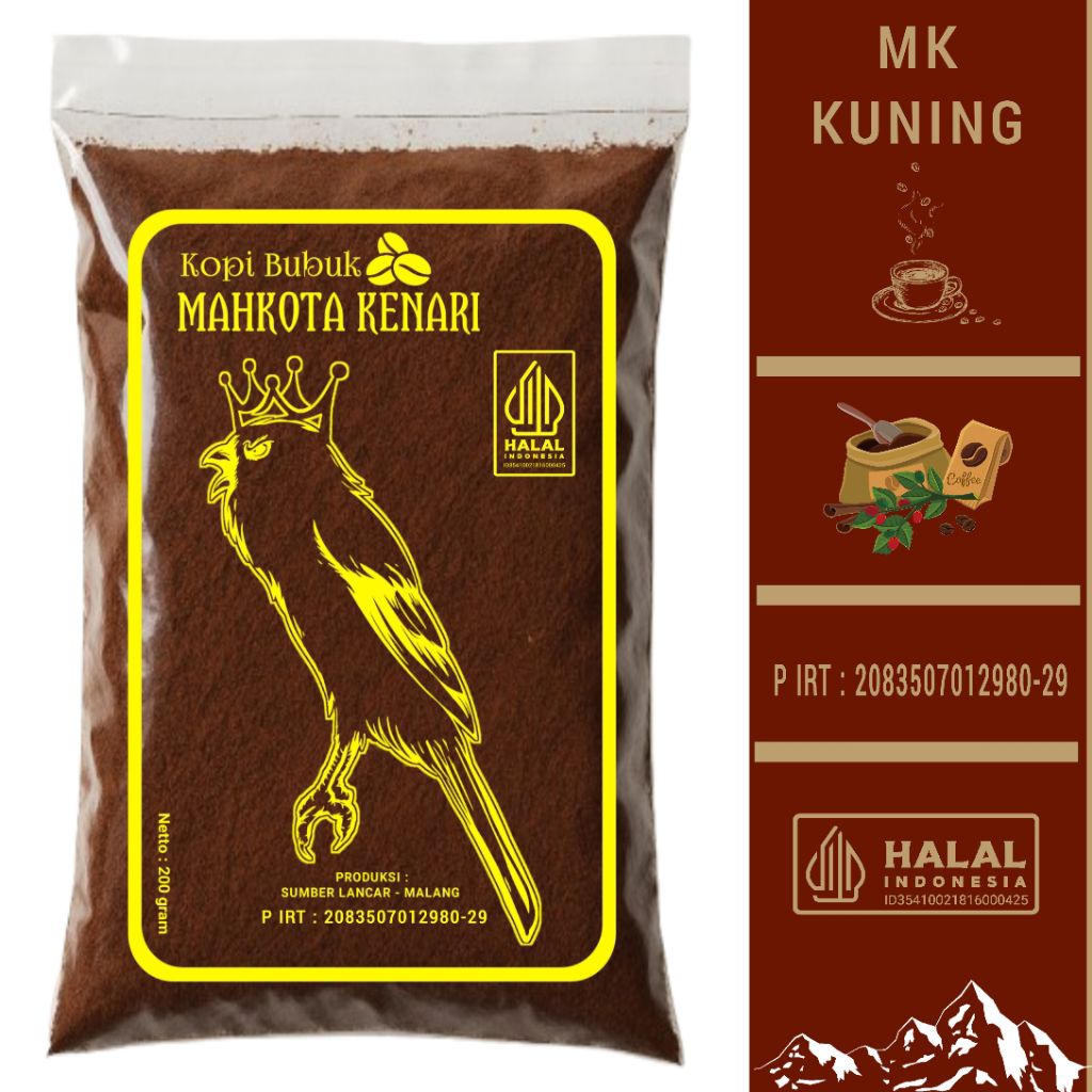 

Kopi Mahkota Kenari Kuning Kopi Original 200 gram