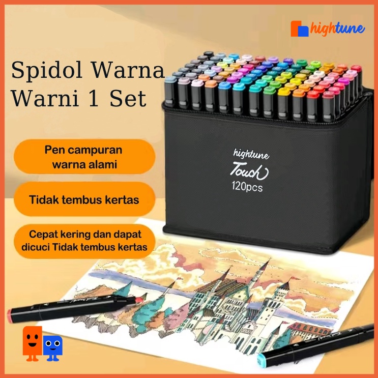 

KODE L15O Hightune Spidol Sketsa Spidol Umum 2468112 Warna Spidol Brush Pen Animation Markers