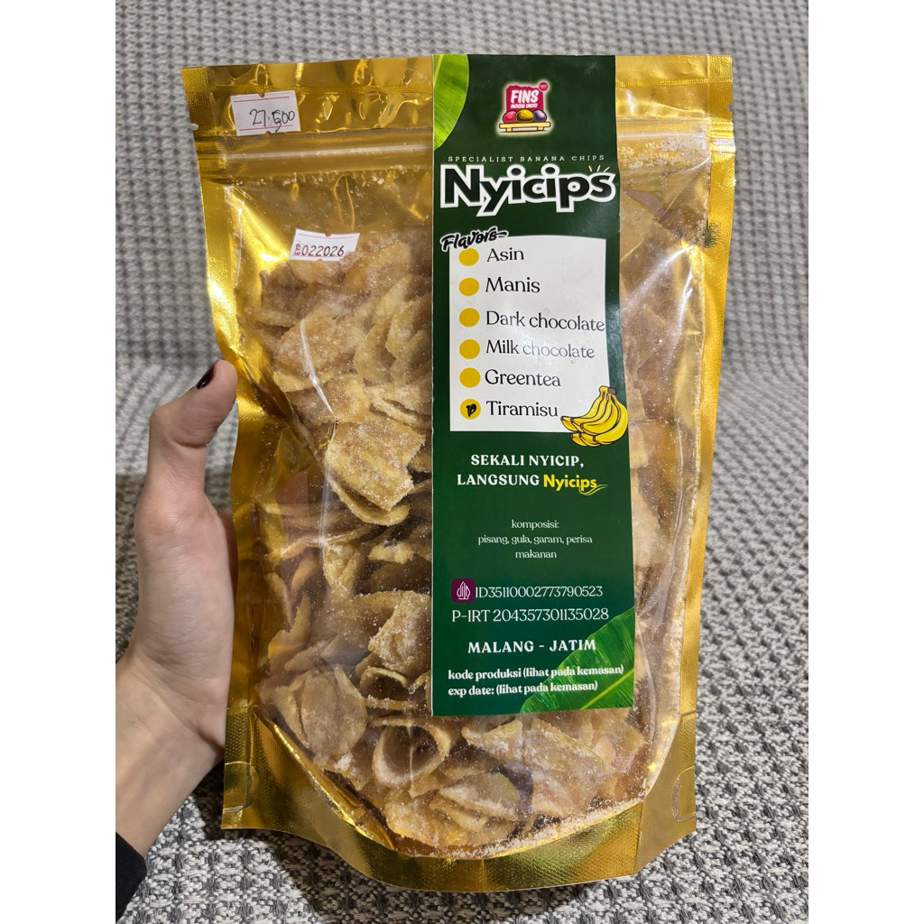 

NYICIPS Keripik pisang Tiramisu