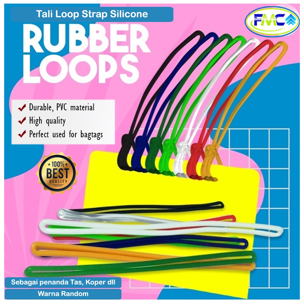 Tali Gantung Tag Koper Name Tag Silicon Tali Penanda Bagasi Tali Loop Pengikat Kartu Nama Luggage Ta