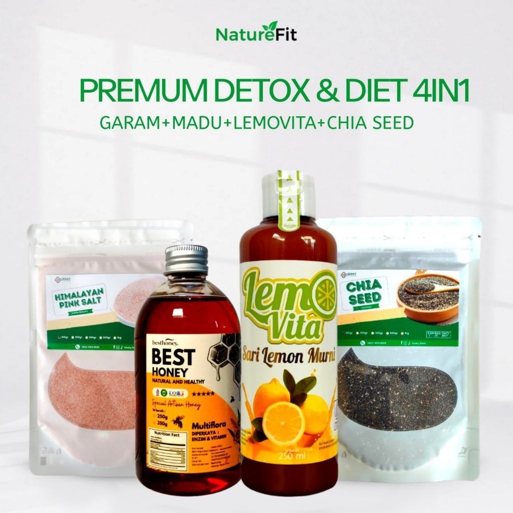 

(Baca Deskripsi Produk!!) PAKET HEMAT Detox Diet & Imunitas Lemovita + Madu Murni + Chiaseed + Garam Himalaya