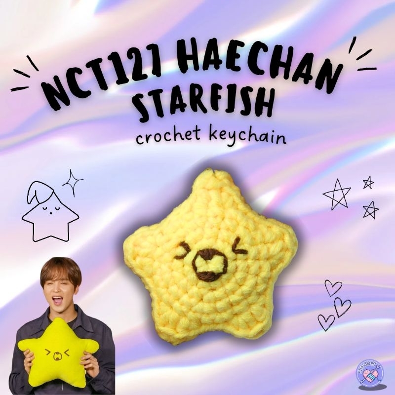 [PO] NCT127 Haechan Starfish Doll Crochet Keychain | Gantungan Rajut