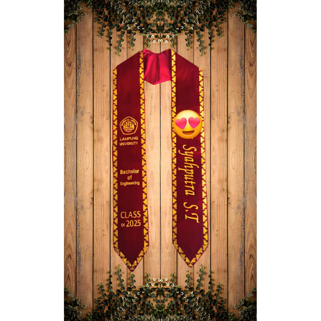 CUSTOM BORDIR SELEMPANG WISUDA