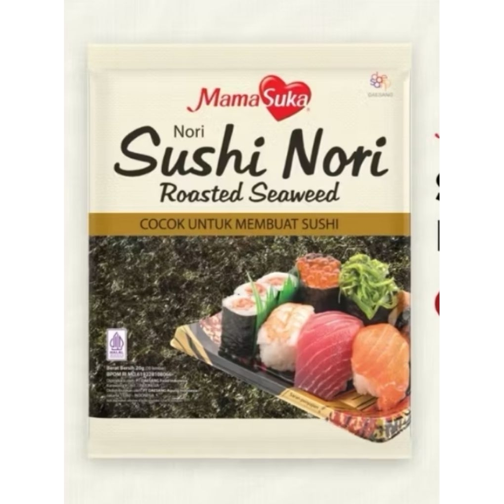 

Mamasuka Sushi Nori 20 g(10 lembar)