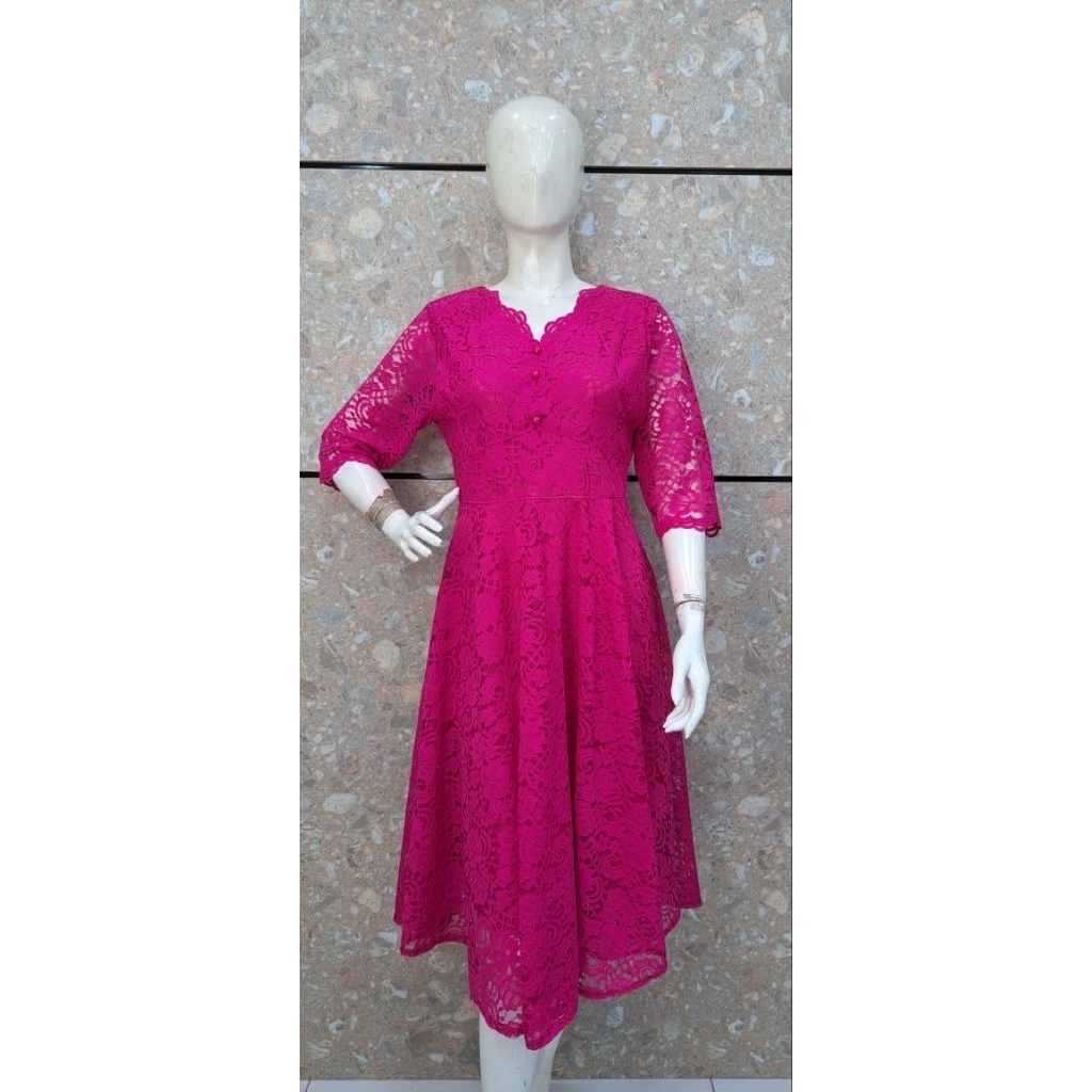 Dres pesta brokat premium/baju gereja anggun