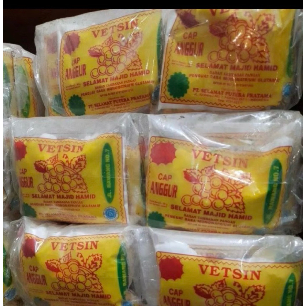 

Vetsin No . 1 Cap Anggur Selamat Majid Hamid isi 20 Sachet