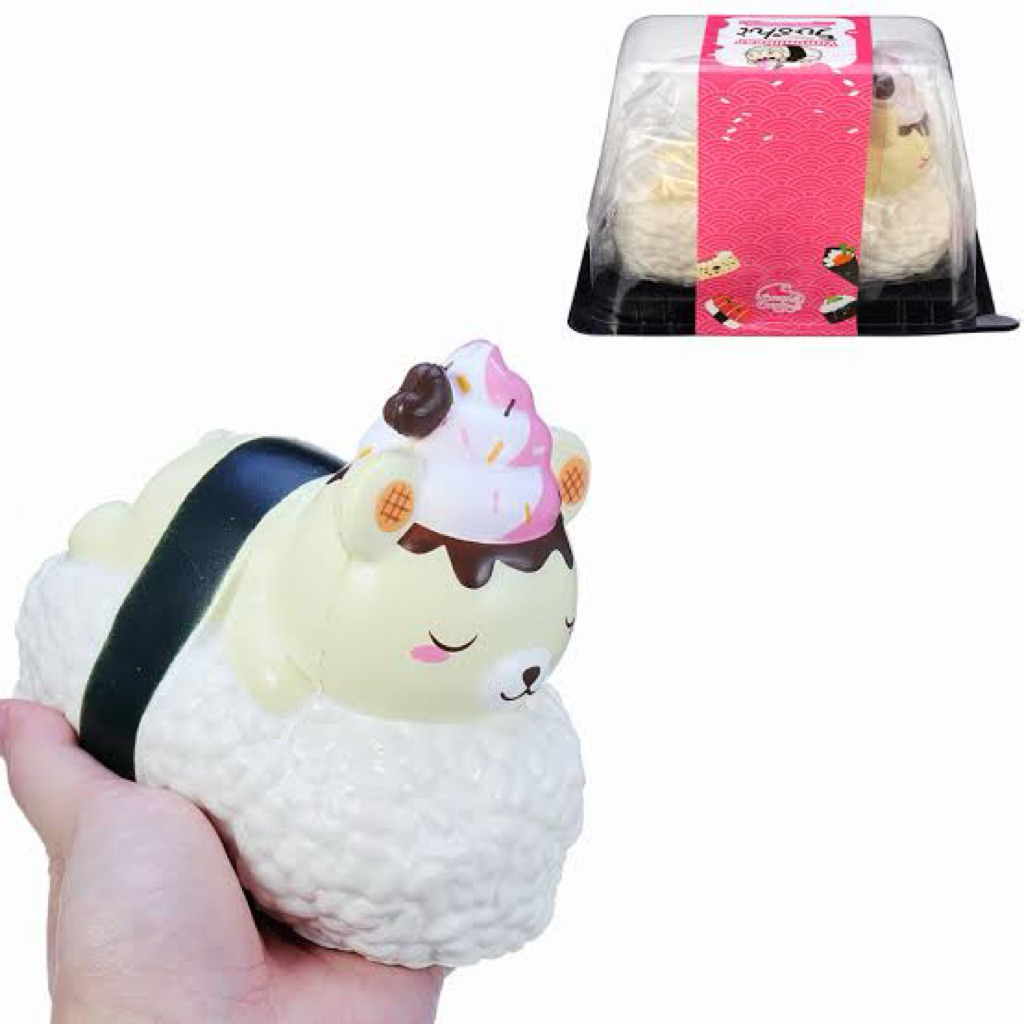 PRELOVED SQUISHY TOY - Yummiibear 'Sushi' licensed by Creamiicandy (Mainan preloved & Mainan Squishy