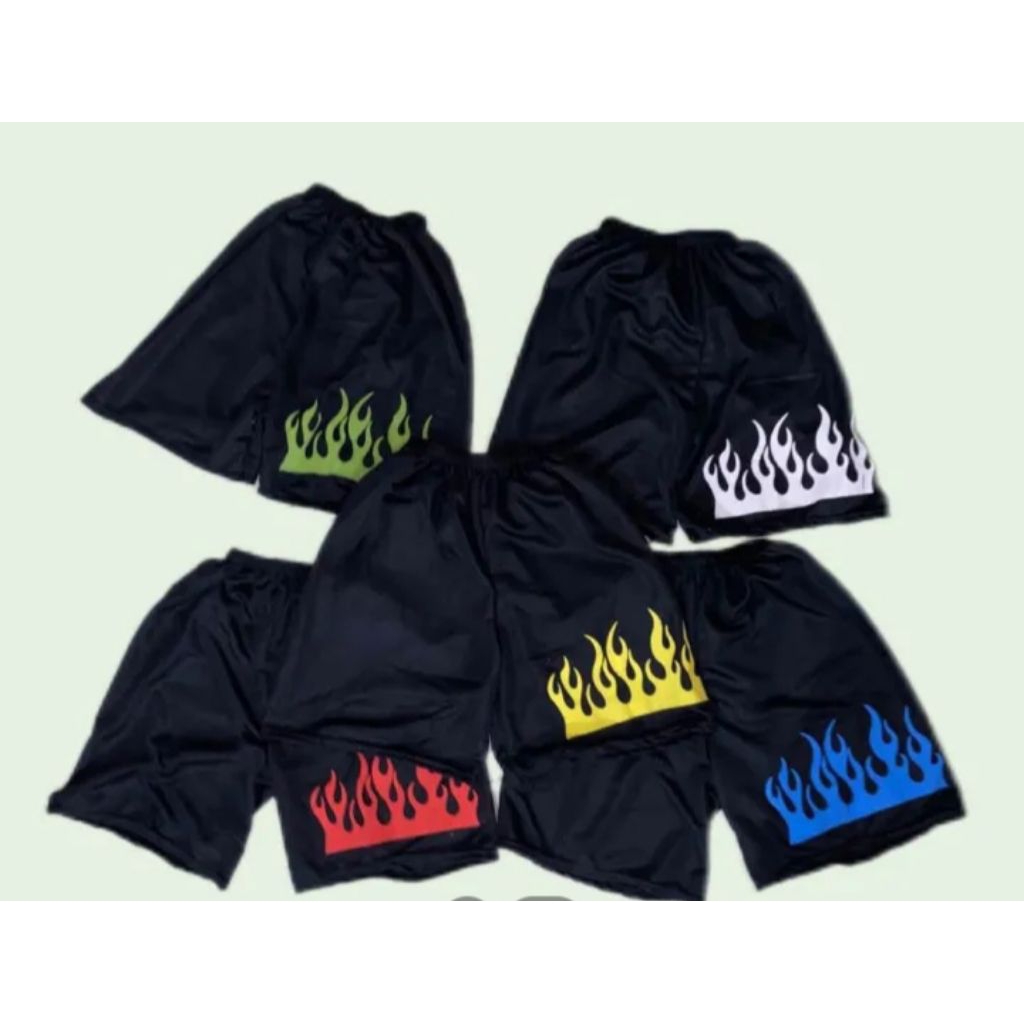 celana kolor pendek boxer motif api