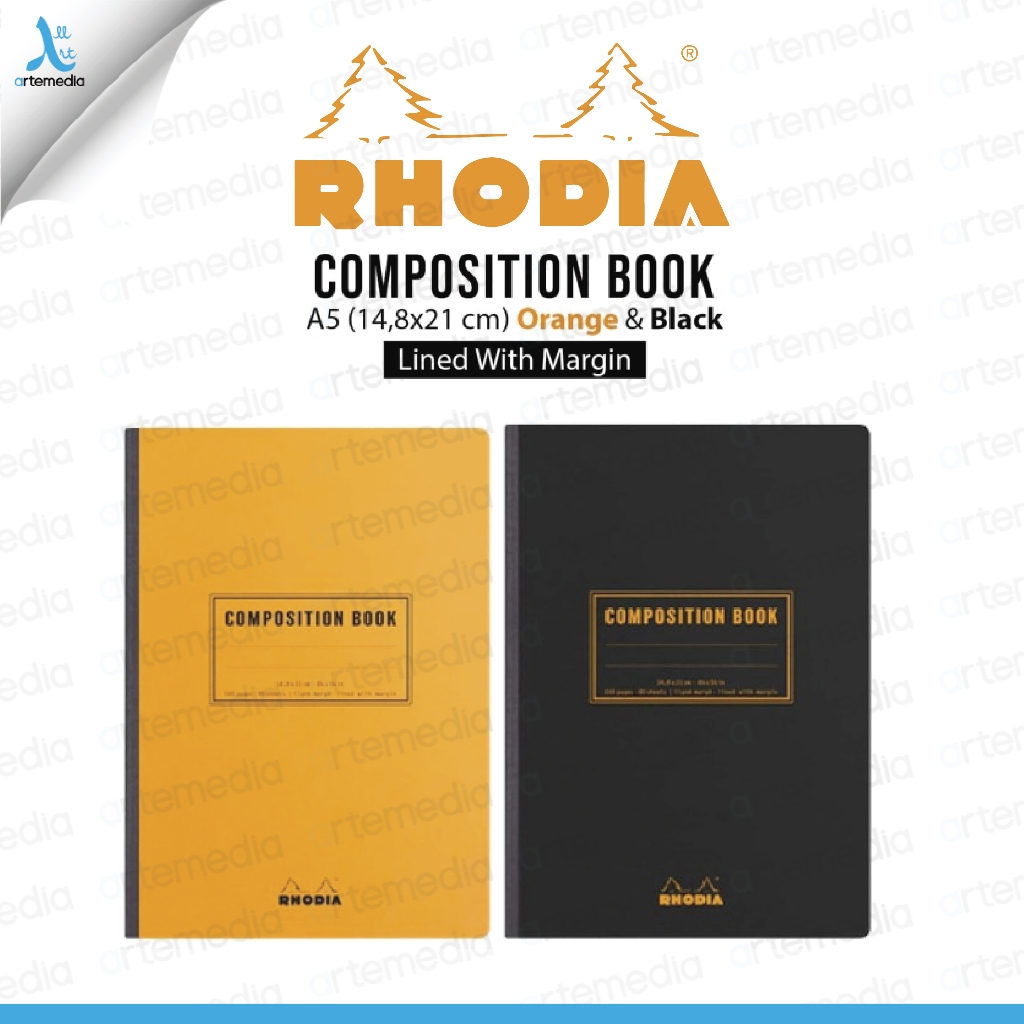 

Rhodia Composition Book A5 Lined With Margin Notebook Buku Catatan