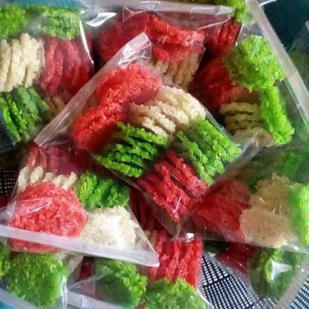 

Rangginang mini rainbow dan terasi isi 30pcs