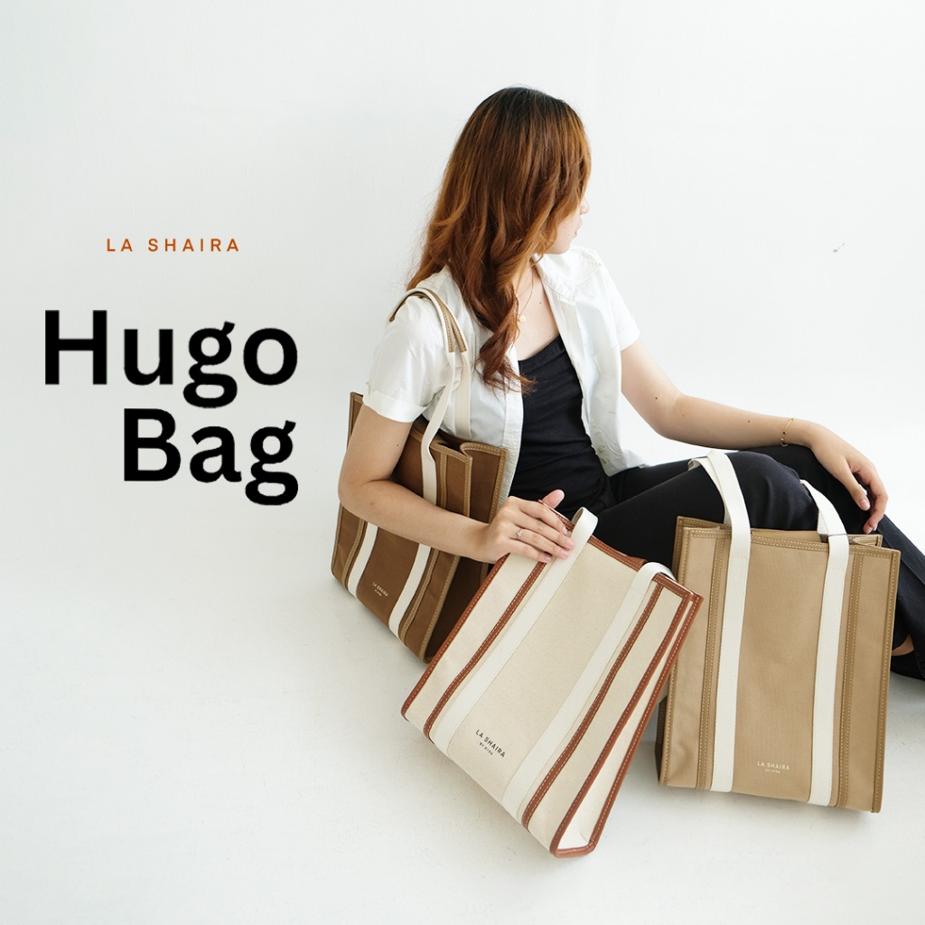 Tote Bag Canvas Jumbo La Shaira Hugo Tote Bag - Tote Bag - Tas Bahu Wanita - Tote Bag Canvas