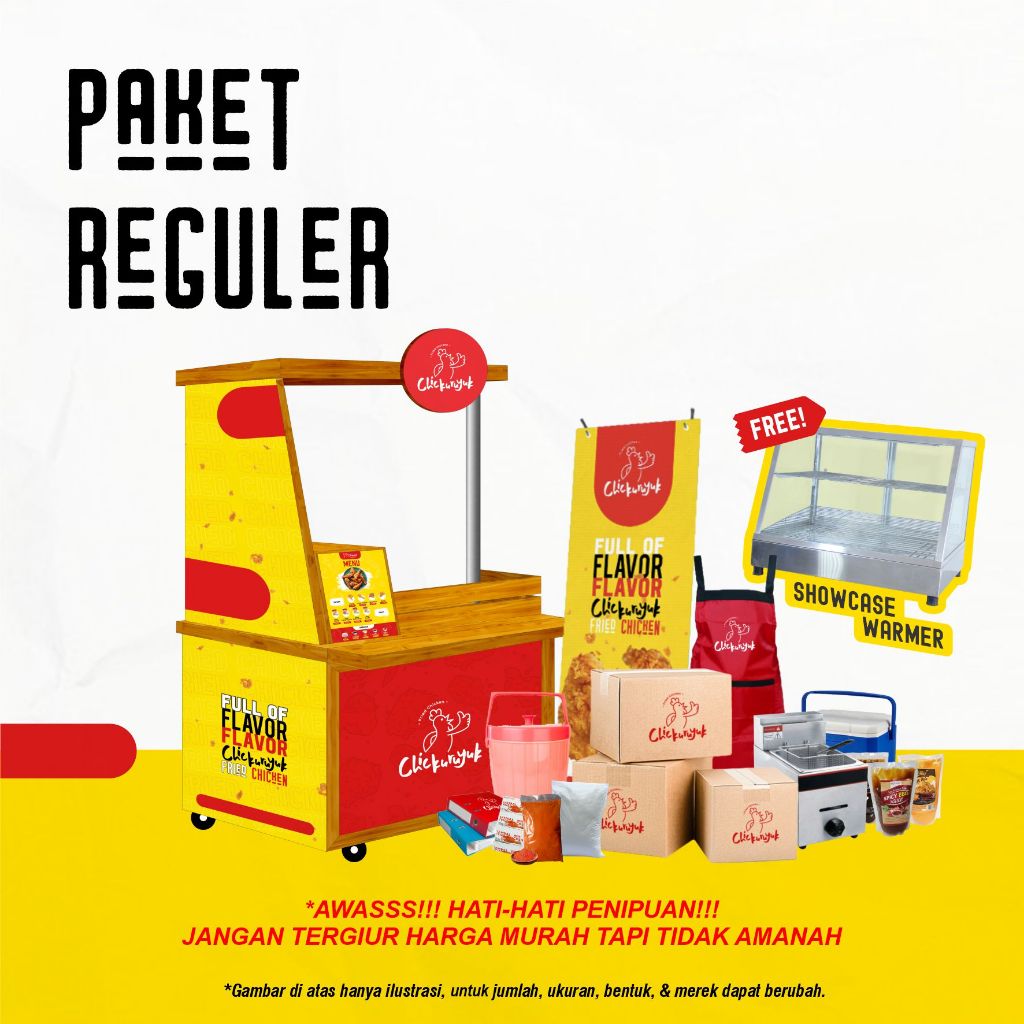 

Paket Gerobak lengkap Usaha Fried Chicken Kekinian - Paket Reguler